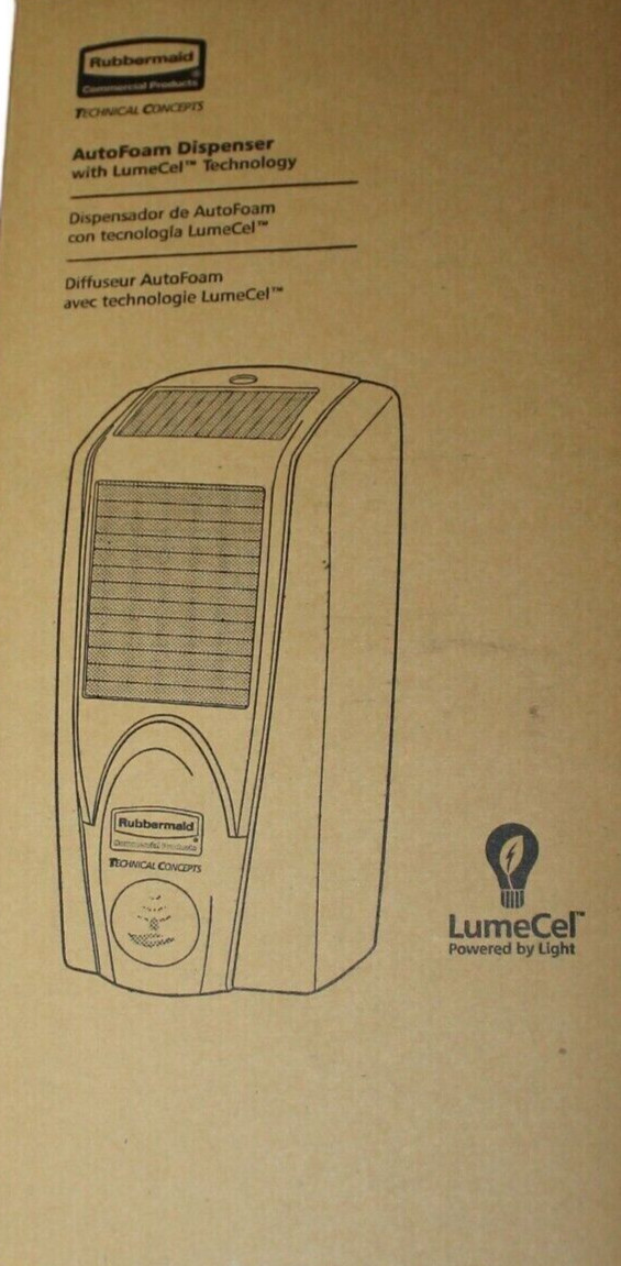 RUBBERMAID 1980826 Lumecel Plastic AutoFoam Foam Soap Dispenser Black/Chrome