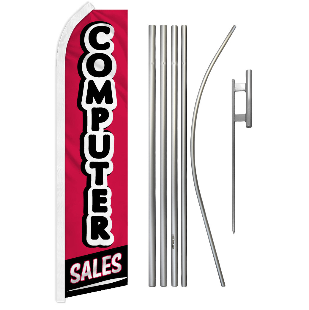 Electronics Advertising Swooper Flutter Feather Flag Kit Cell Phone CPU Repair
