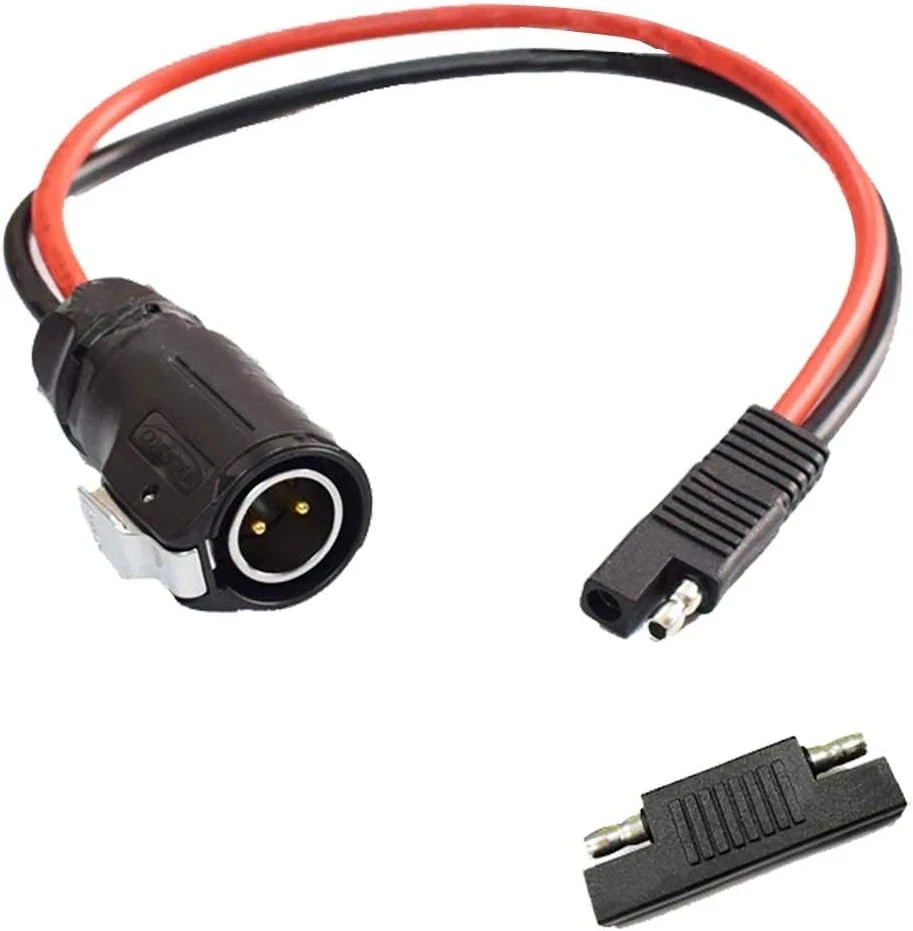 Furrion 10AWG 2 Pin Power Industrial Circular Connector to SAE Adapter Cable fo+