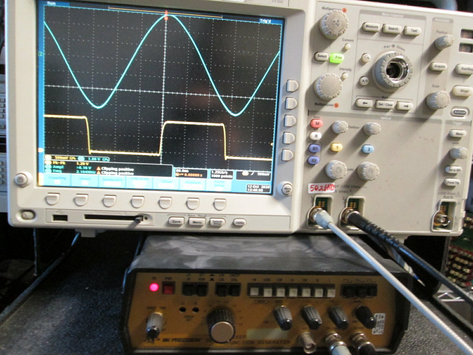 2MHz Sweep Function Generator Dual Output TESTED! BK 3017A Sine/Sq/Triang/Pulse