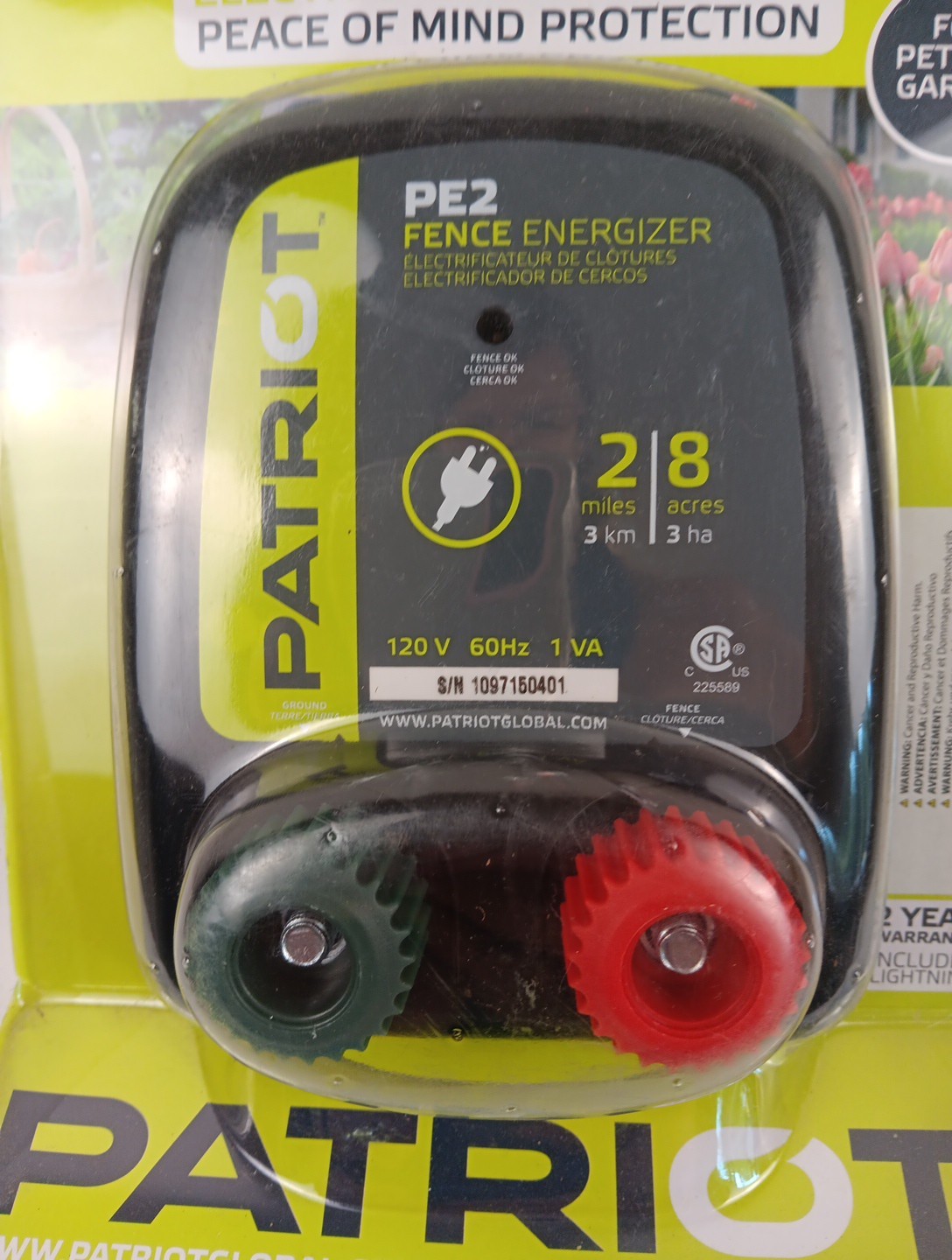 Patriot Electric Fence Energizer PE2 (8 Acres)
