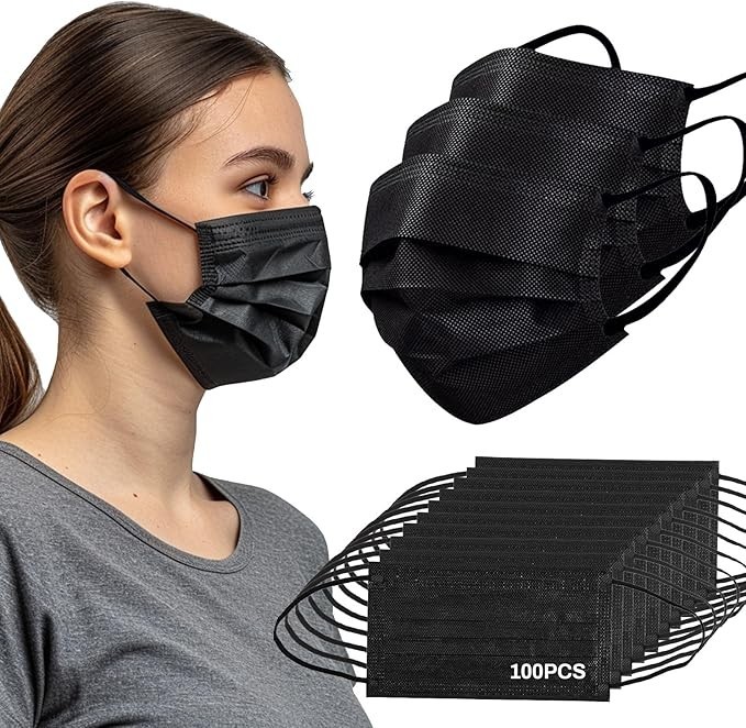 Disposable 3 Ply Face Mask, Filter Protection for Daily Use, Adults, Home