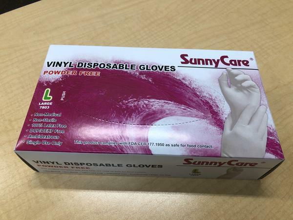 100qty Vinyl Gloves (Powder Free) Size L – Large