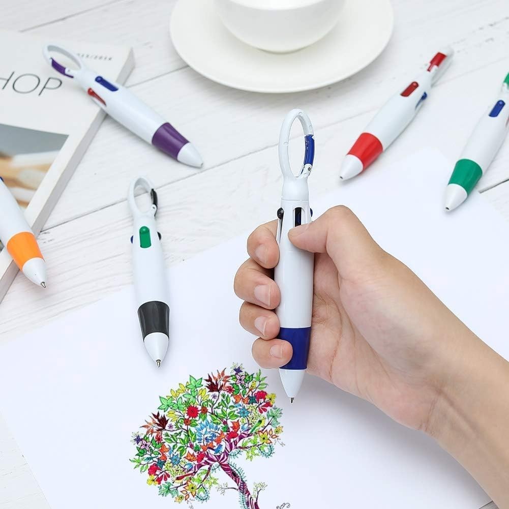 Lightweight Retractable Shuttle Pens Set – 4 Colors, 12 Pieces for Daily Use