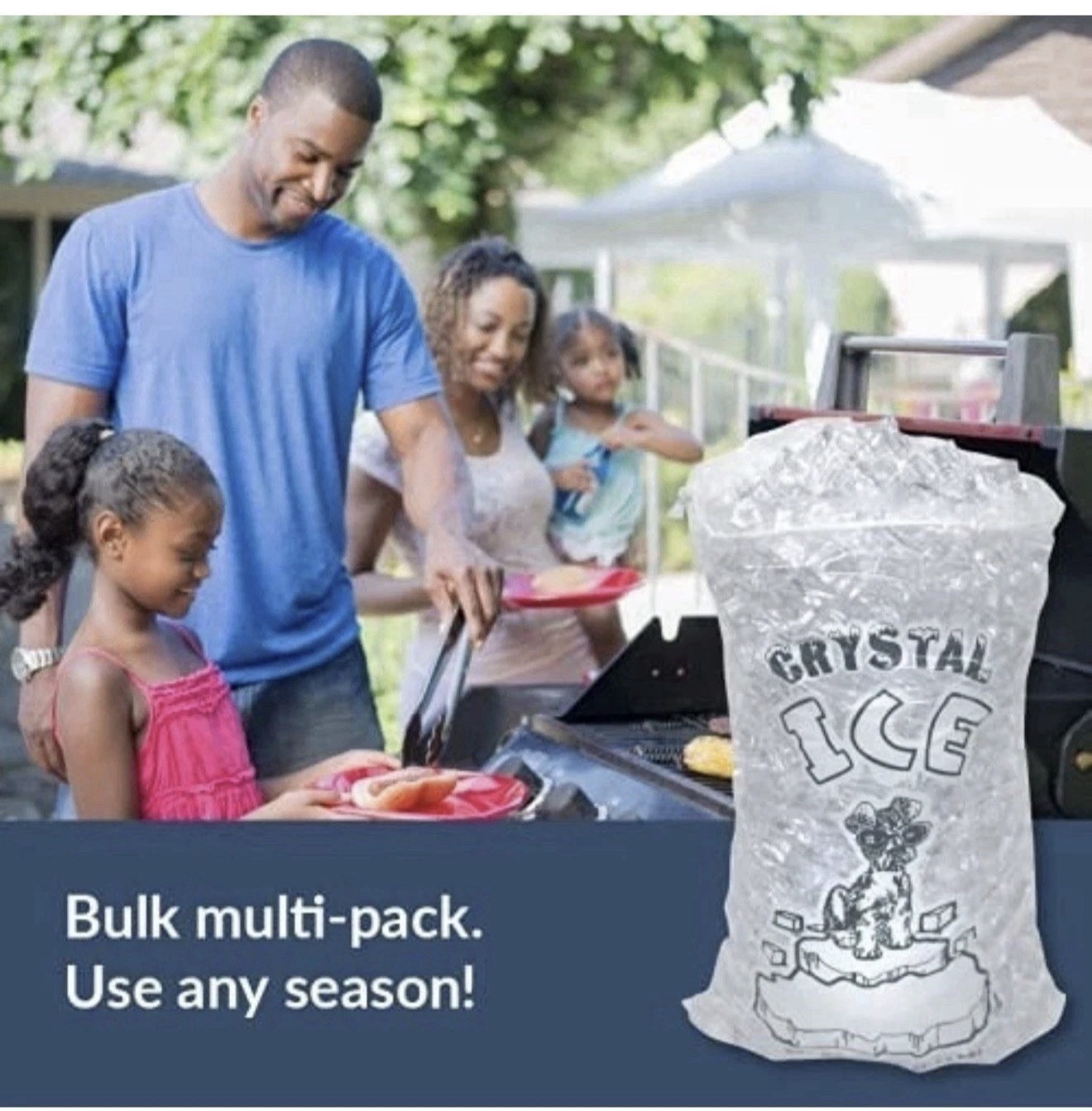 Ice Bags with Drawstring Commercial Grade 8 LB/ 10LB/ 20LB CHOOSE QUANTITY