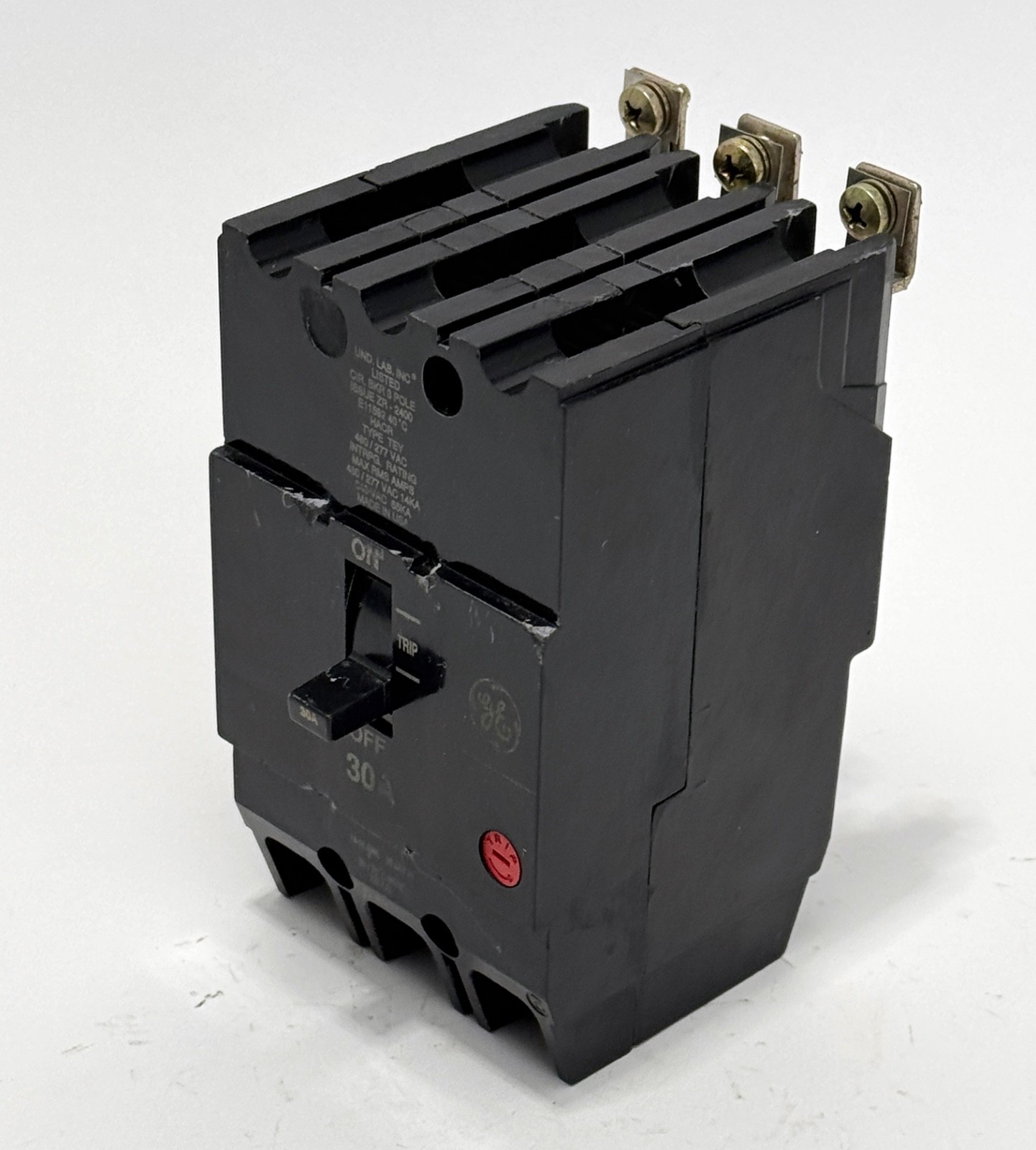 General Electric GE TEY330 3 Pole 30Amp 480v Molded Case Circuit Breaker