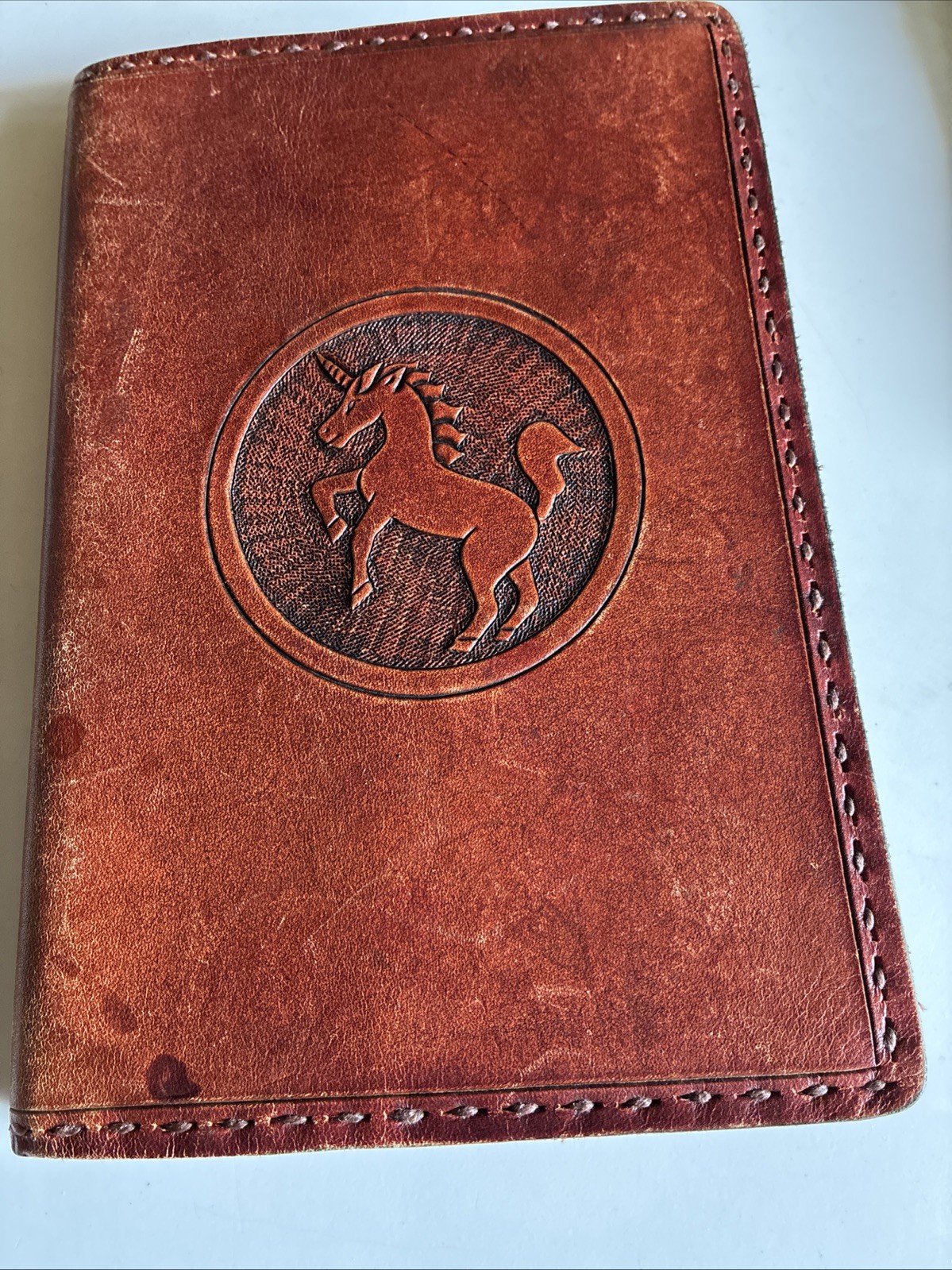 Leather Notebook Refillable Journal Rustic Handmade Unicorn Vintage