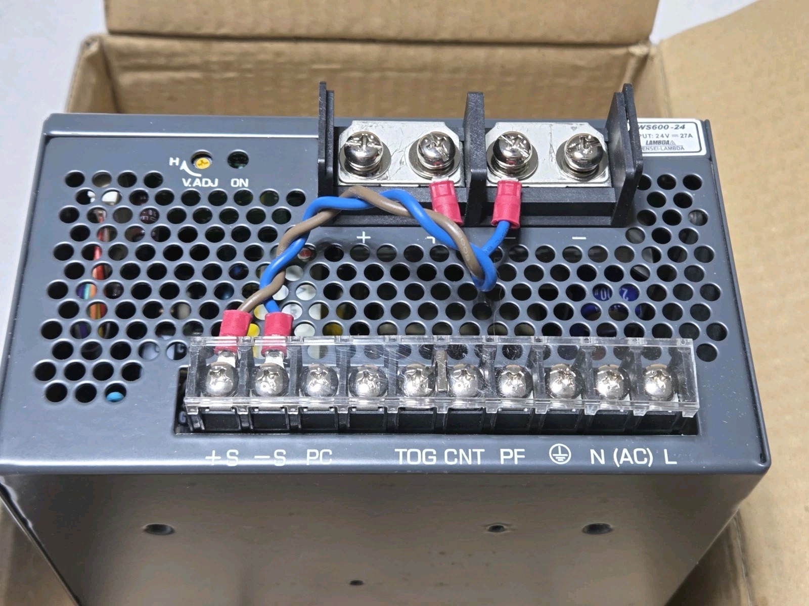 LAMBDA JWS600-24 SWITCHING POWER SUPPLY 24V NOB
