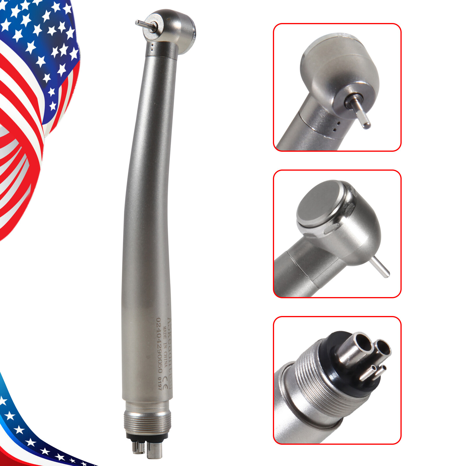 10* ADA4 Dental High Speed Handpiece Push Turbine 4 Holes Fit NSK Pana Max
