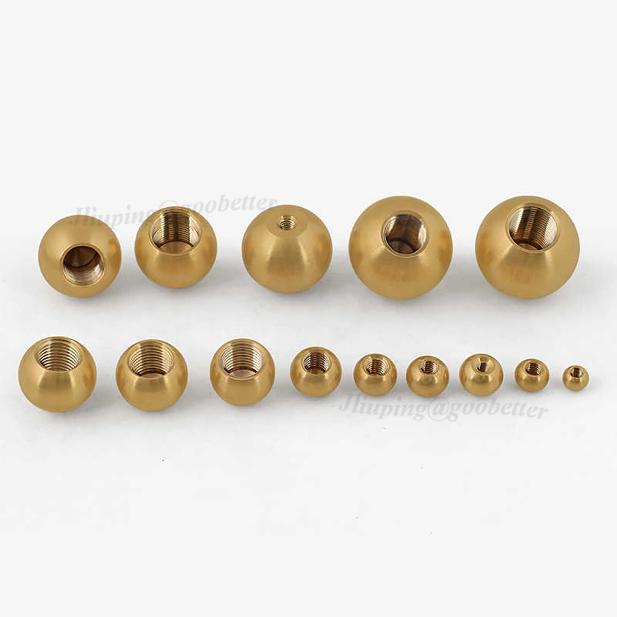 Brass Ball Nuts Lamp/Chandelier Ball Cap/Finial Dia 6-25mm Female Thread M3-M12