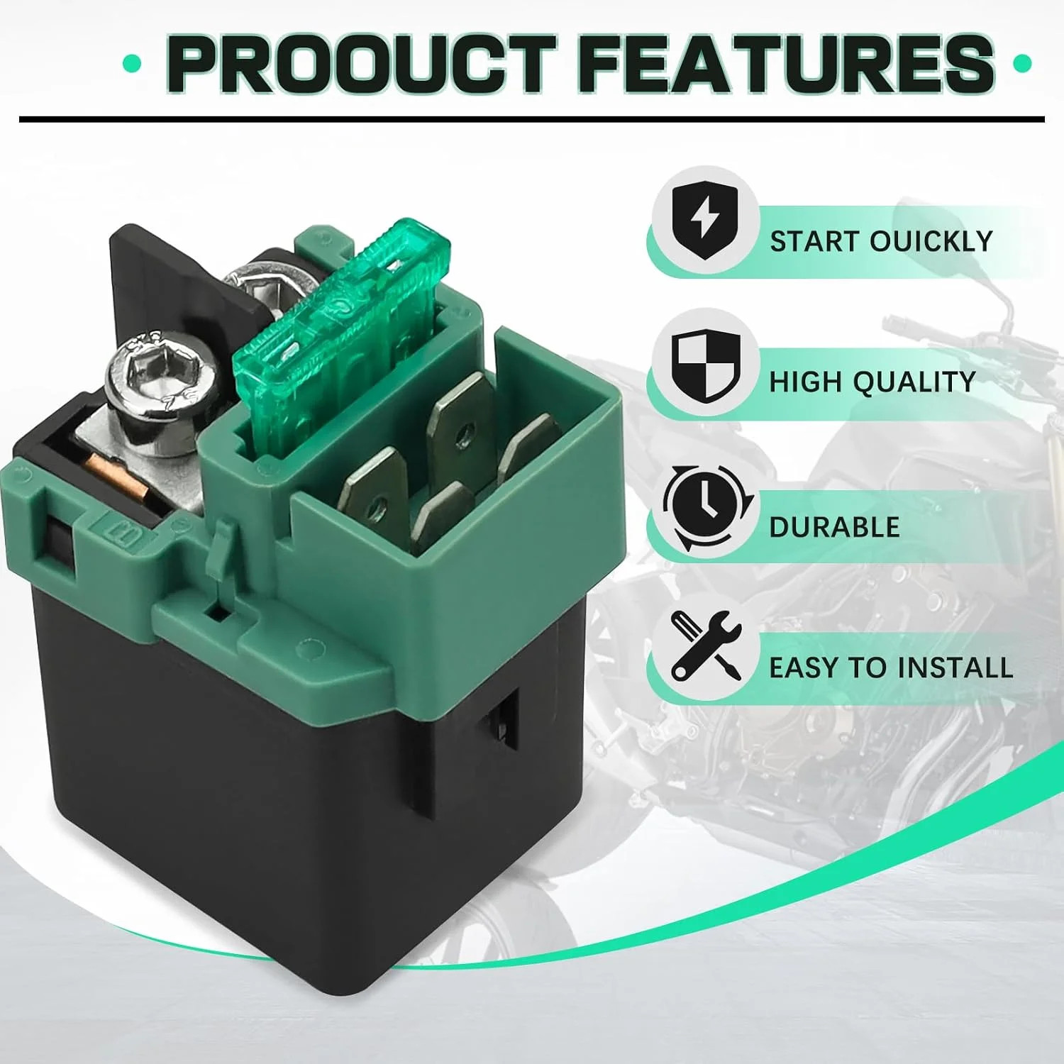 Starter Solenoid Relay Part for Honda Shadow 750 1300 VT750 1100 VTX 1100 CB500