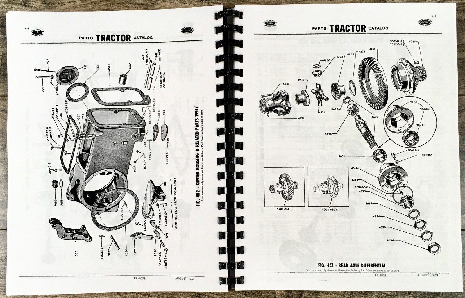 Ford Naa 501 600 700 800 900 1801 Tractor 1953-1959 Master Parts Manual Catalog