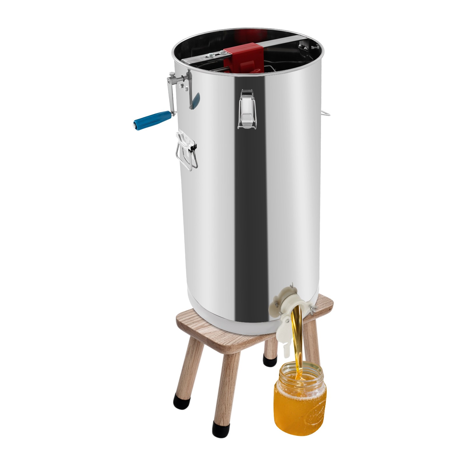 Manual Honey Spinner Stainless Steel Beekeeping Honey Extractor 22.5kg max.