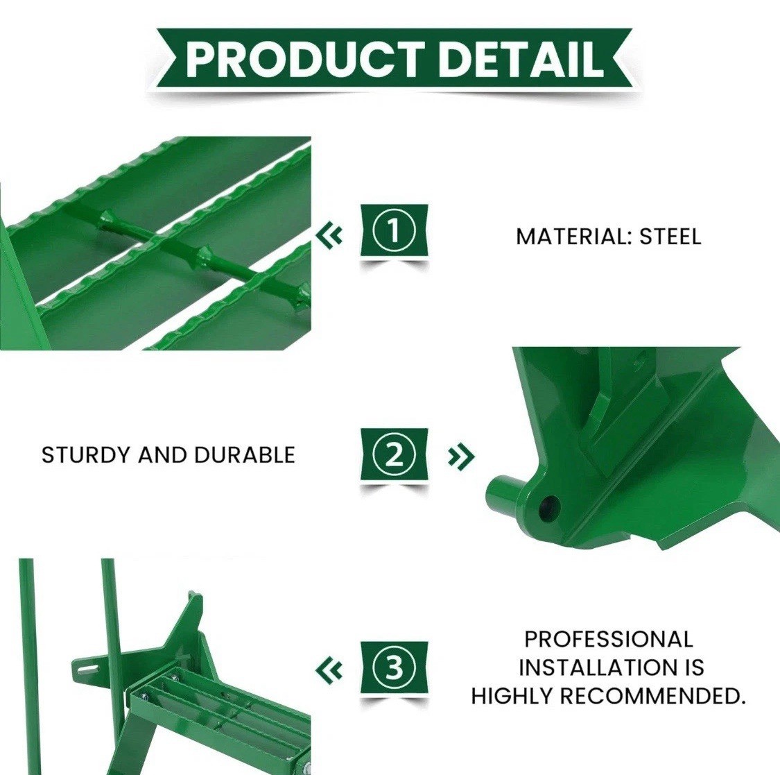 ✅ Tractor Step Extension Kit LH John Deere 3010 3020 4000 4010 4020 2WD Heavy