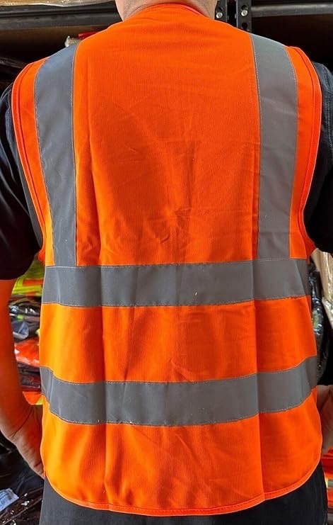 Orange Mesh High Visibility Safety Vest, ANSI/ ISEA 107-2010
