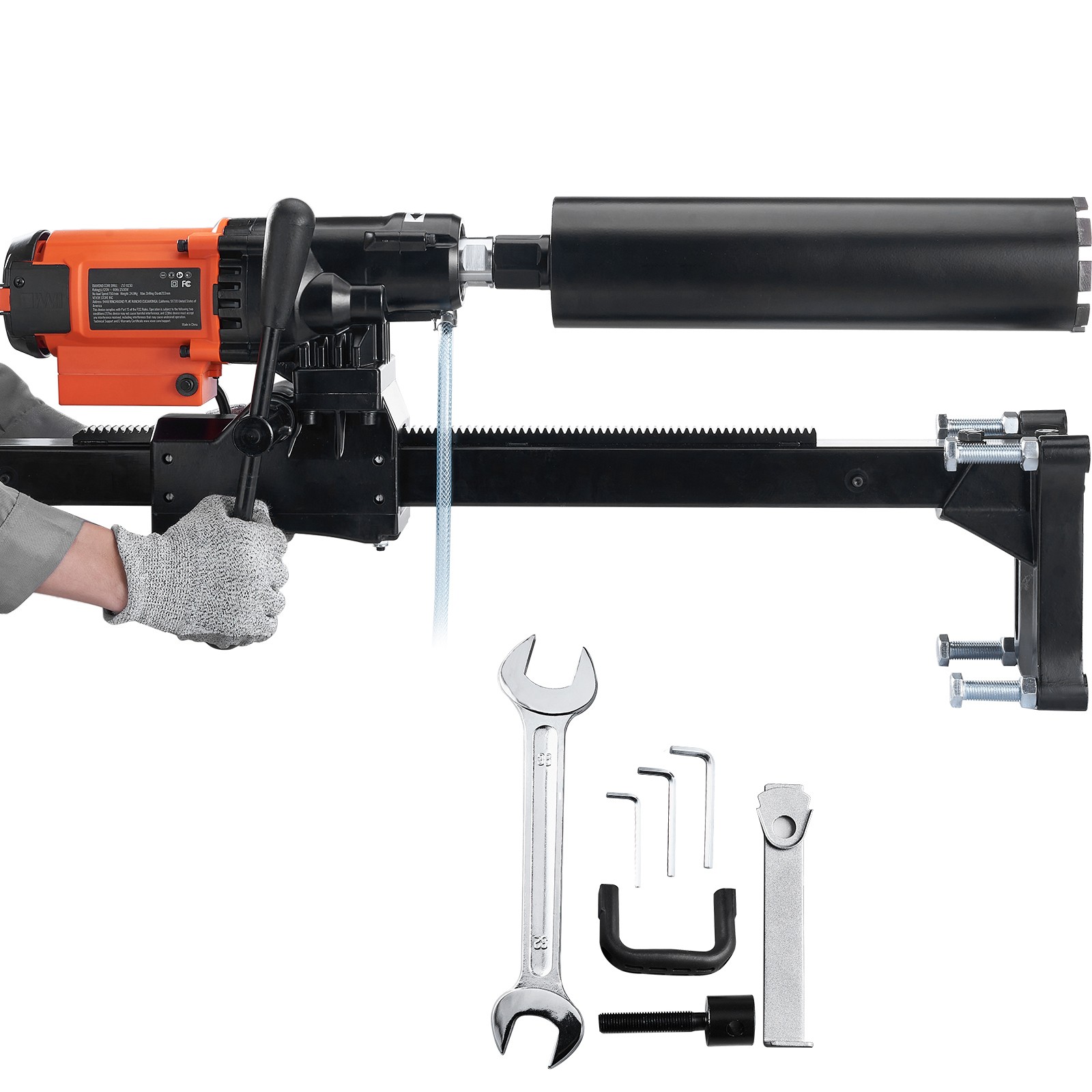 Uimoso Wet&Dry Diamond Core Drill Machine Concrete Core Drill Rig 2500W 750RPM