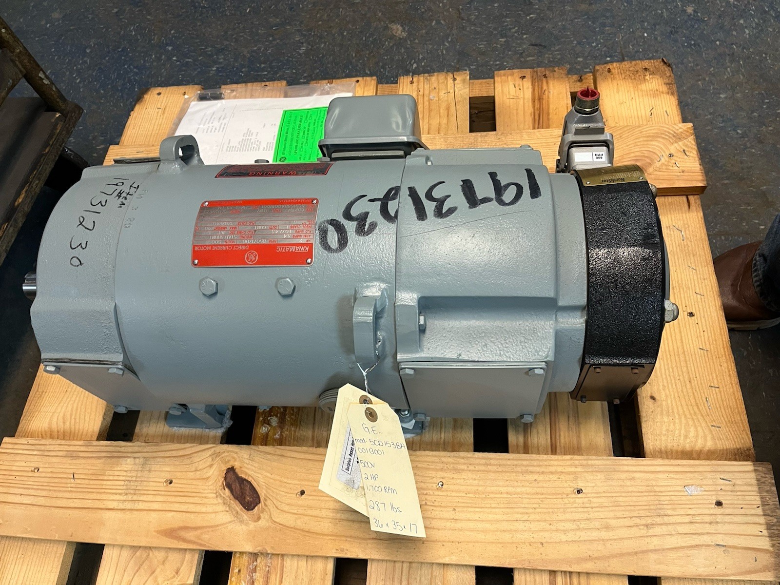 GE,5CD153BA001B001,KINAMATIC DC MOTOR 2HP 850/1700RPM 500VDC CD219AT