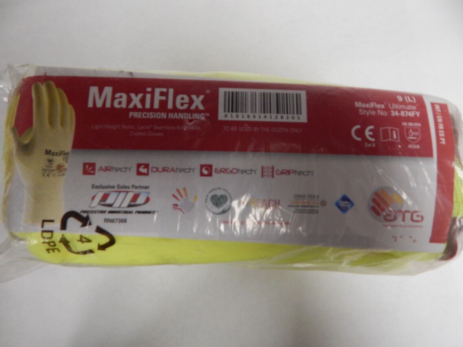Maxiflex Ultimate 34-874FY size large (listing is for 3 pars)