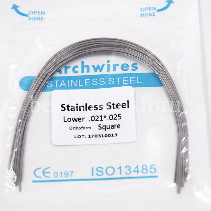 Dental Orthodontic Stainless Steel Arch Wire Rectangular Square/Ovoid/Natural