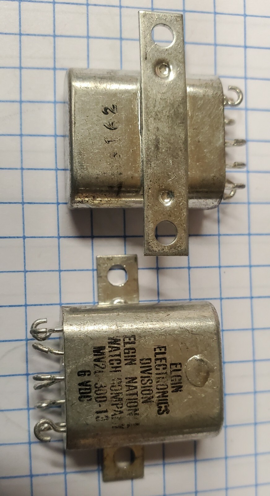 (2 pcs) ELGIN national watch co electronics MV2C-30D-13 6 VDC relay dpdt