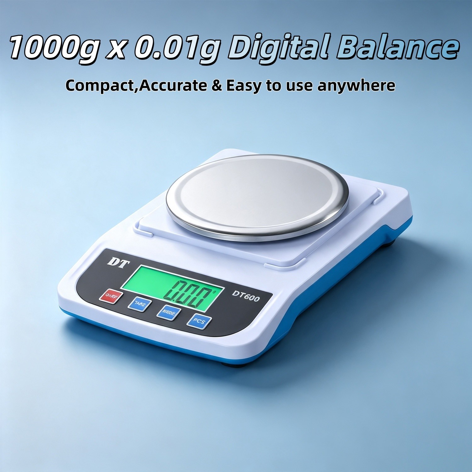 Pocket 1000g x 0.01g Digital Jewelry Gold Coin Gram Balance Weight Precise Scale