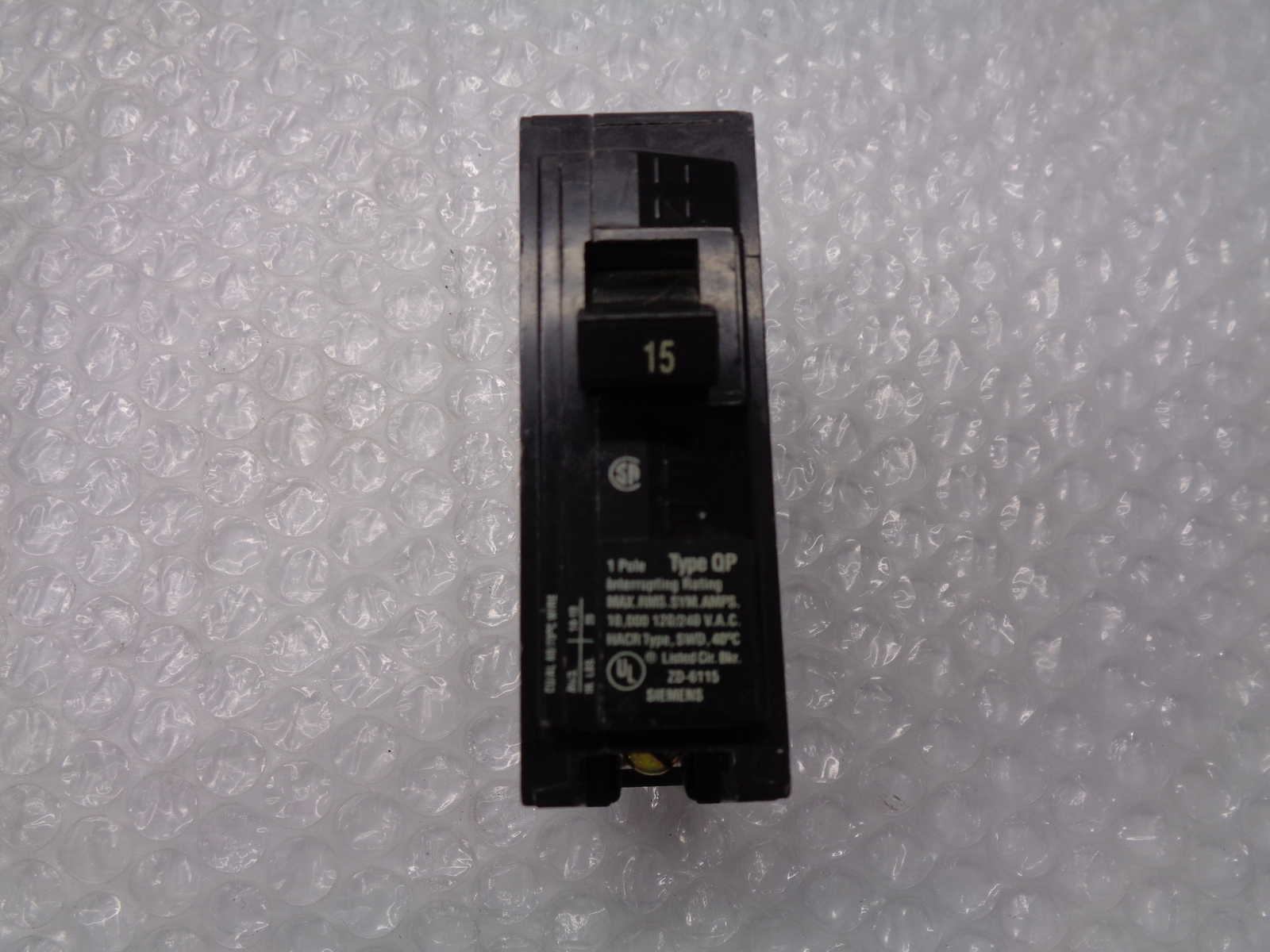 SIEMENS Q115 BREAKER 1POLE 15AMP NSNP