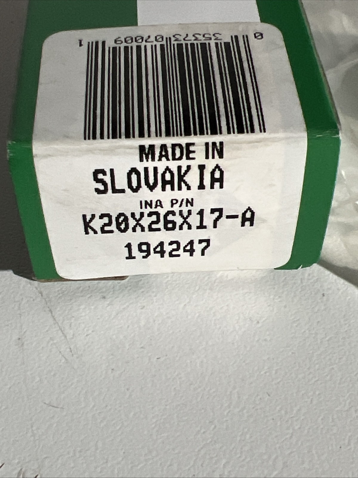 INA K20x26x17-A needle roller bearing cage NOS 194247 Slovakia