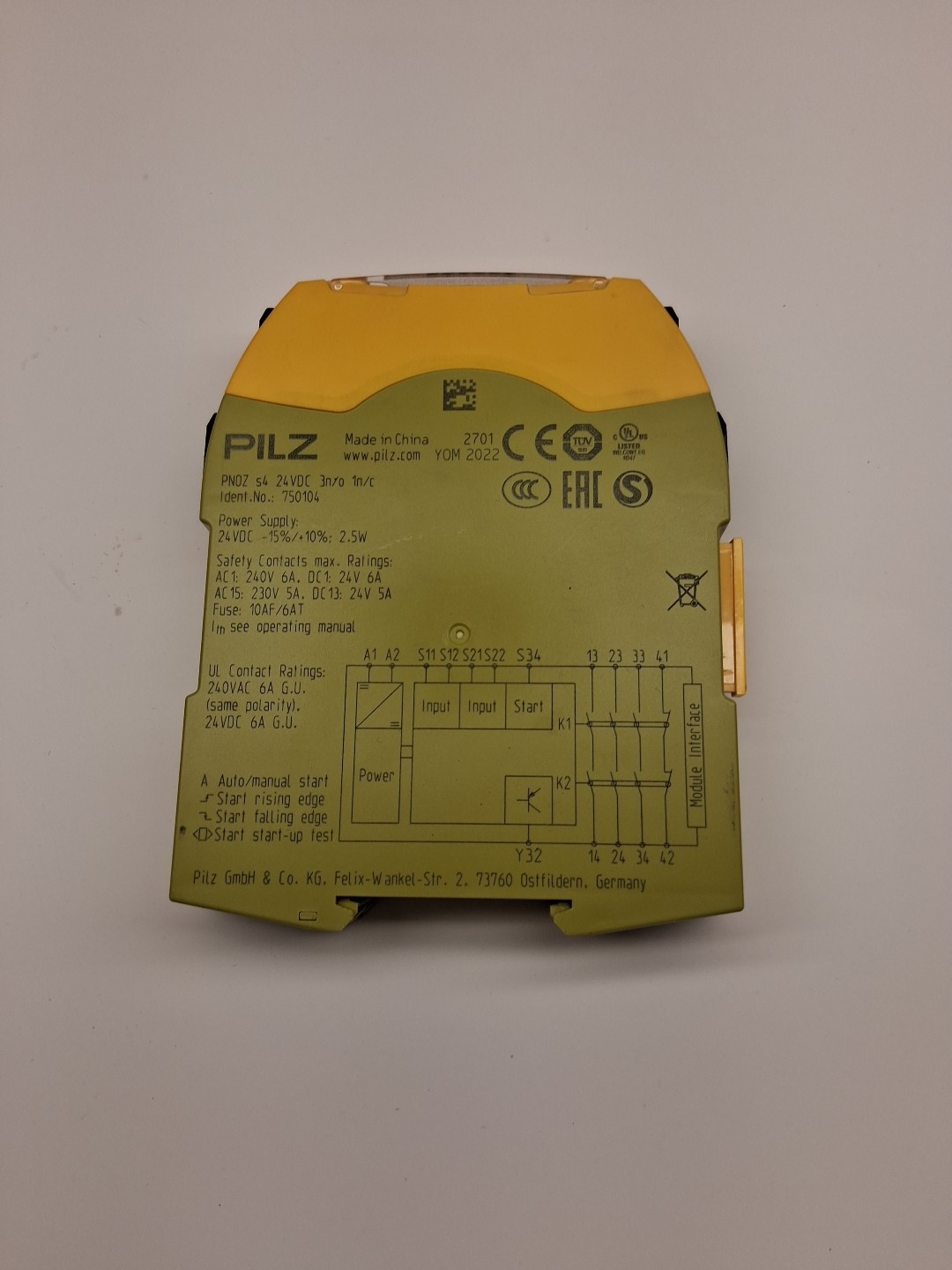Pilz PNOZ s4 24VDC 3n/o 1n/c 750104 Sicherheitsrelais / Safety relay -used-