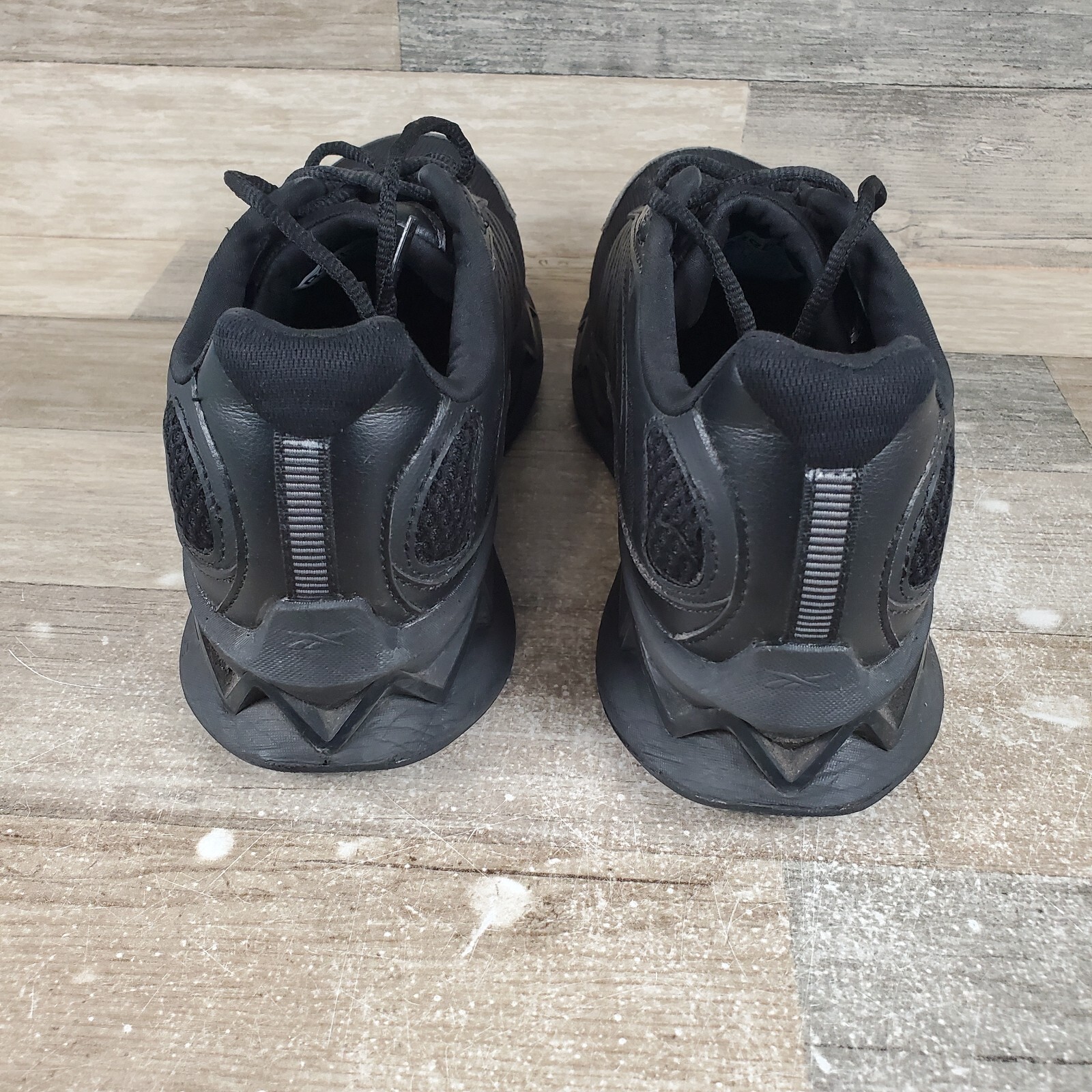 Reebok Zig Elusion Heritage Womens Work Shoes Sz 9.5 W Dark Black Composite Toe