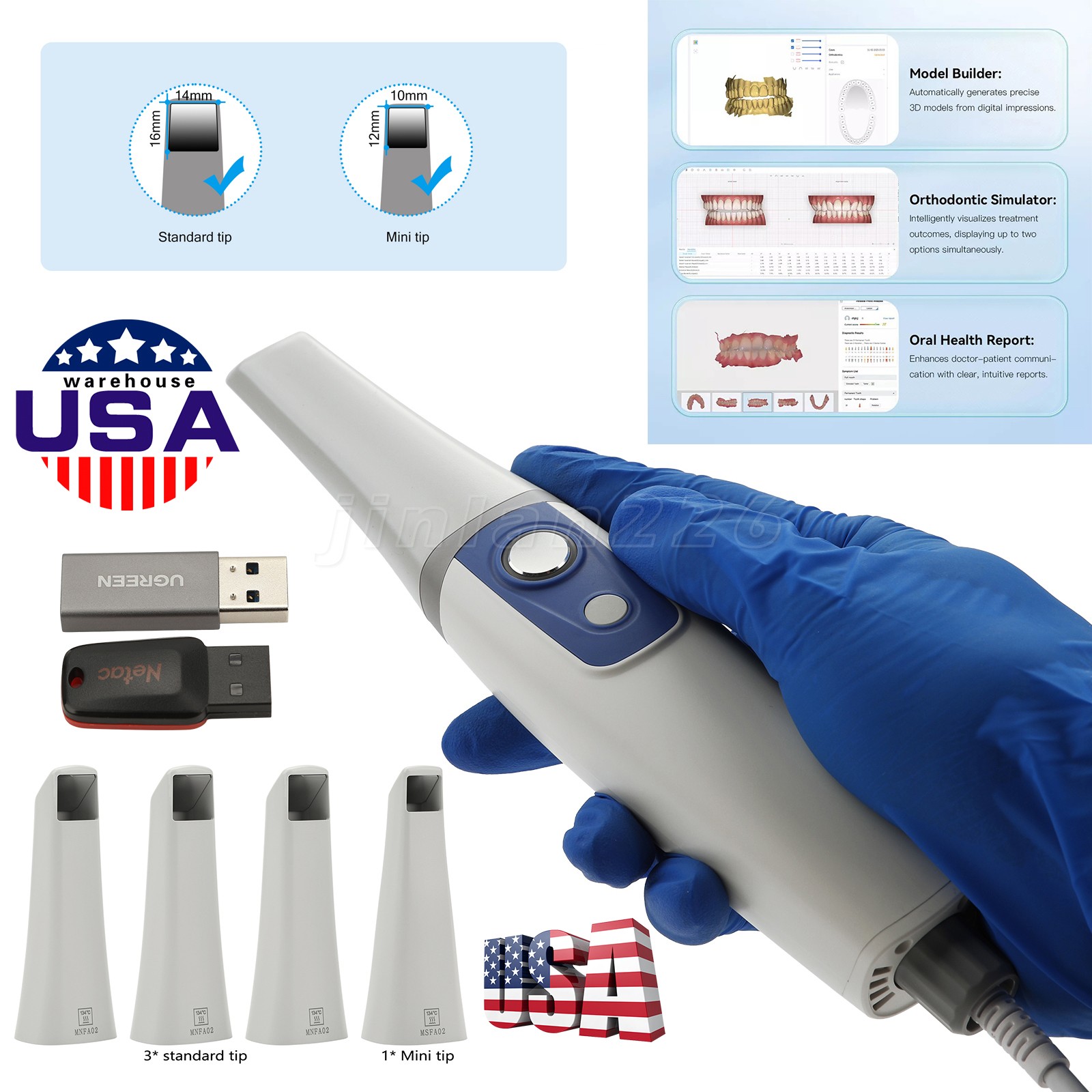 Dental Lab MARATHON-III Micromotor 35K RPM Polisher Grinder Machine Tool & Pedal