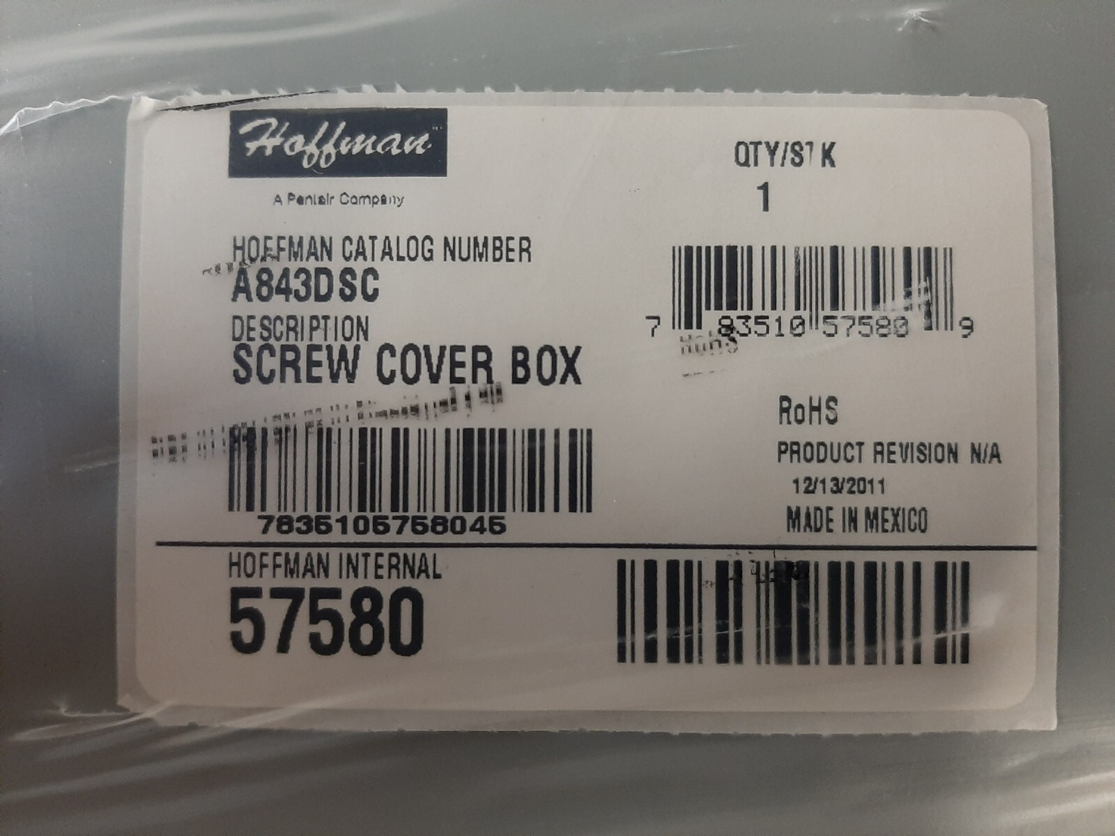 Metal Electrical Enclosure 8 x 4 x 2.75 NEMA 4,12 – Hoffman A843DSC