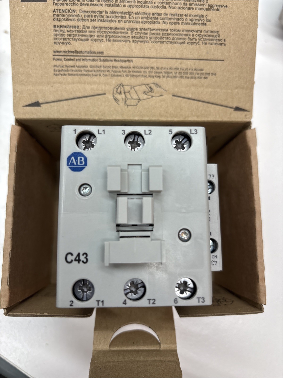 Allen-Bradley 100-C43D10 43Amp Contactor, 110/120v Coil Fast Ship NEW