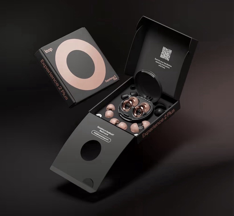 Loop Experience 2 Plus Ear Plugs, Stylish Certified Hearing Protection,rose Gold