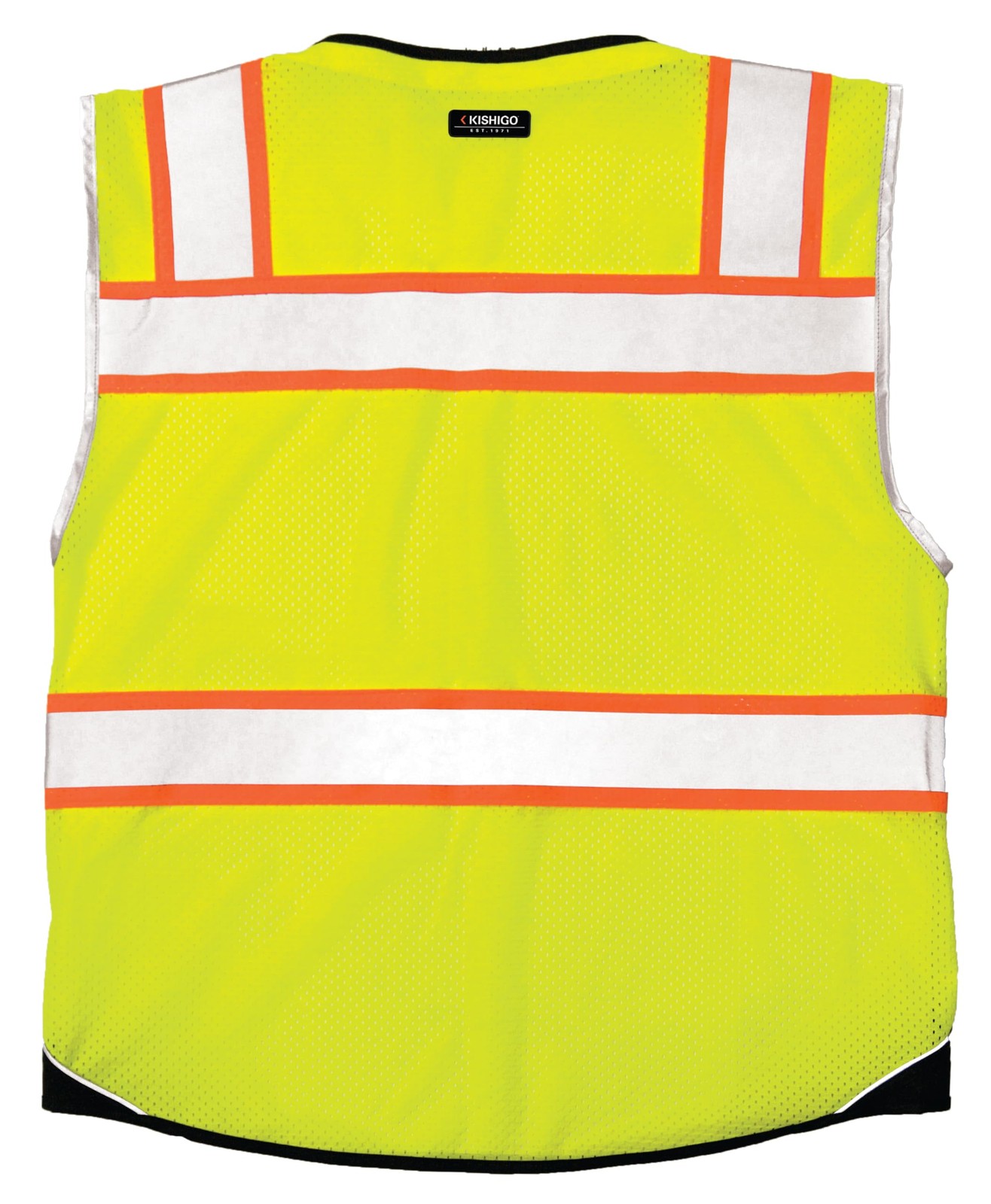 Kishigo Premium Black Series High Visibility Safety Vest Lime Medium