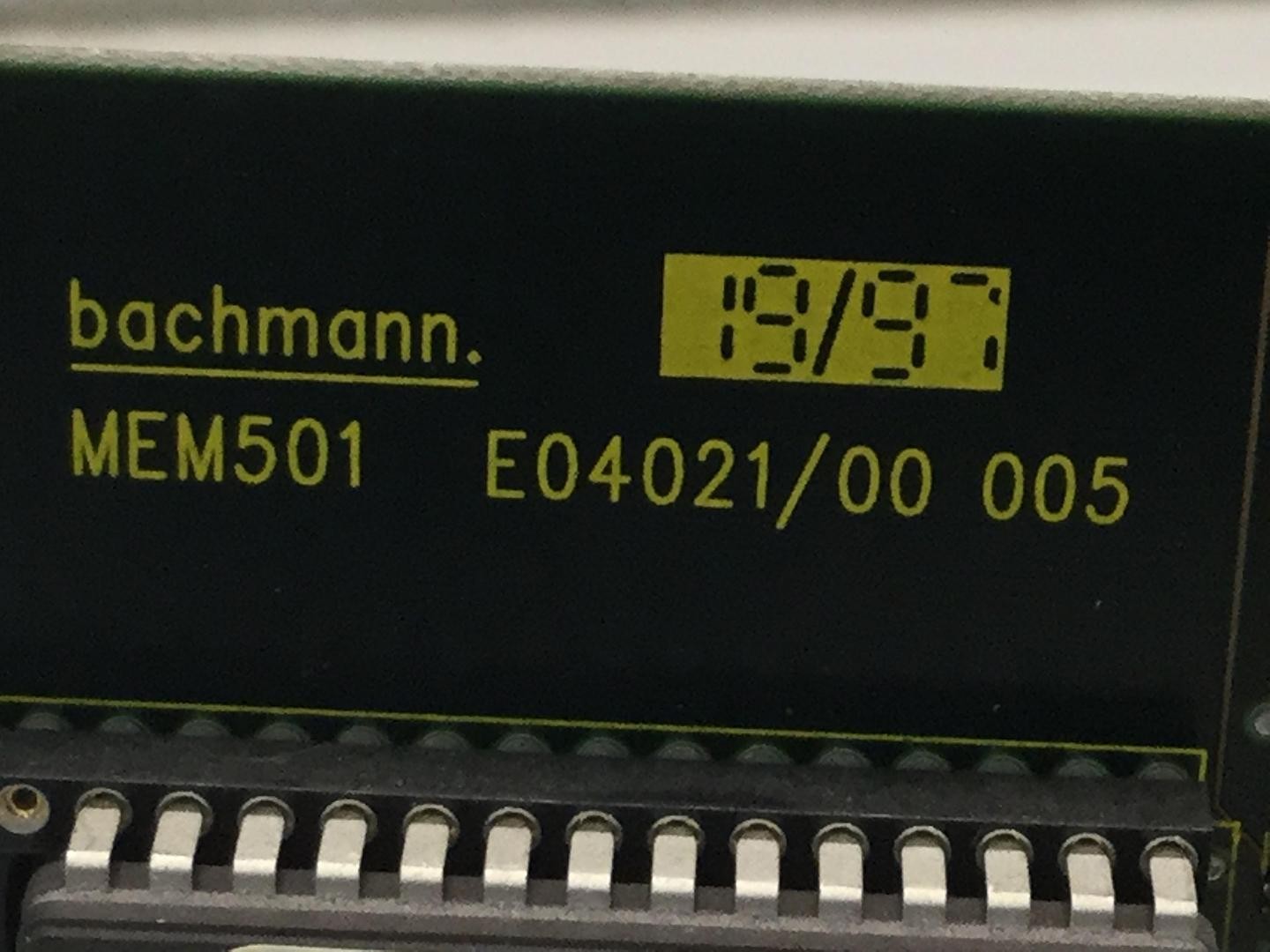 BACHMANN ELECTRONIC Circuit Board E04021/00 005 MEM501 Used #103108