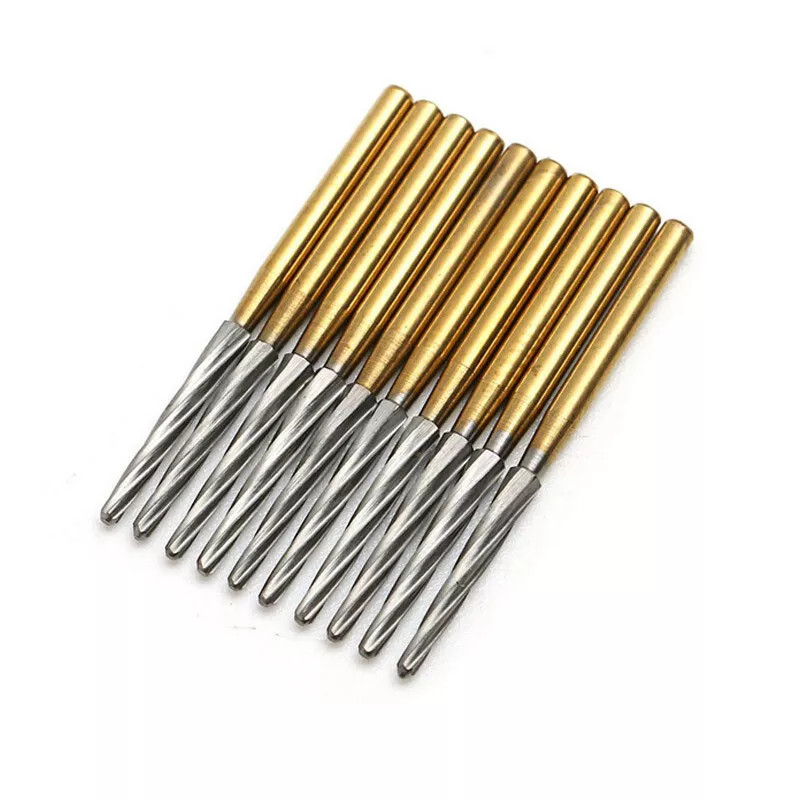 Dental Tungsten Steel Carbide Crown Metal Cutting Burs For High Speed 21/25/28mm