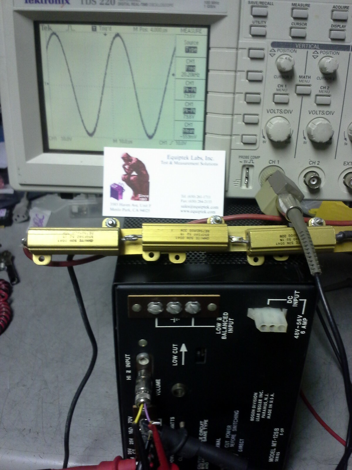 Power Amplifier 30Hz-20kHz 125Wt 75V 68dB max gain Low impedance 4 magnet drive