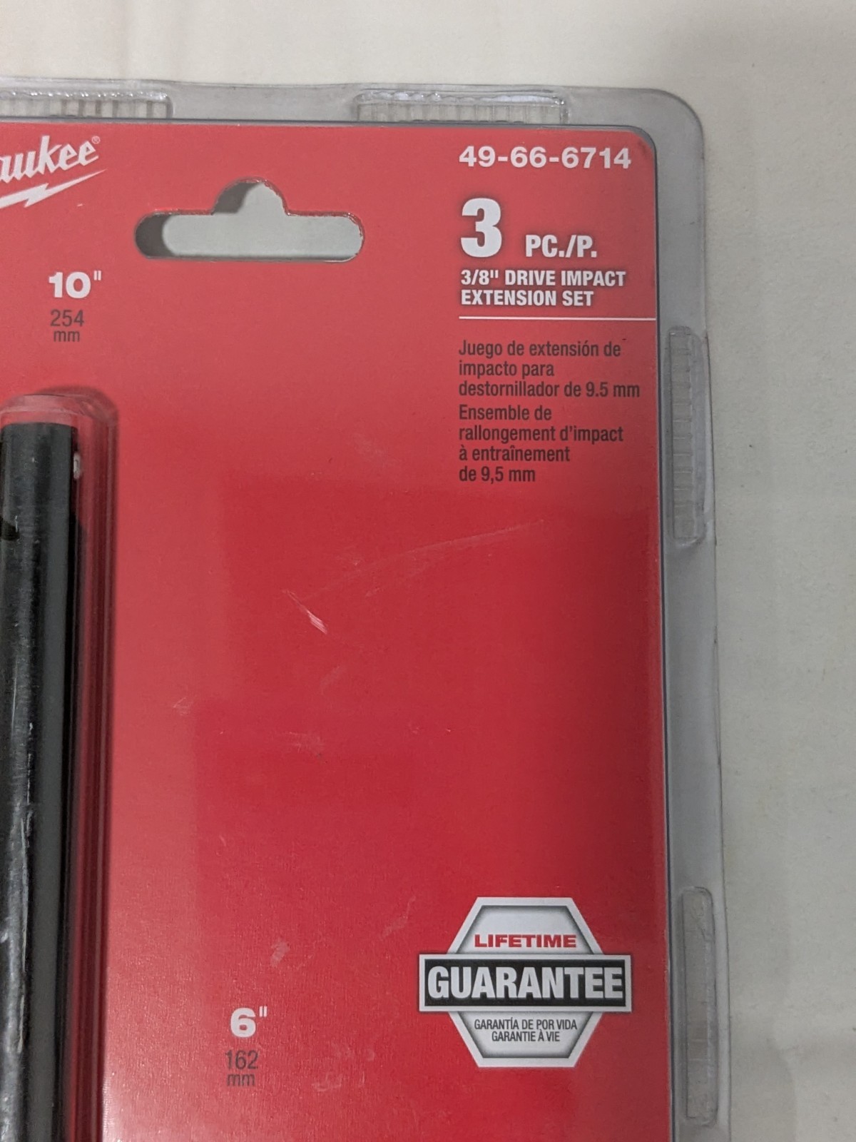 Milwaukee Tool 3 Pc. SHOCKWAVE Impact Duty 3/8″ Drive Extension Set 49-66-6714