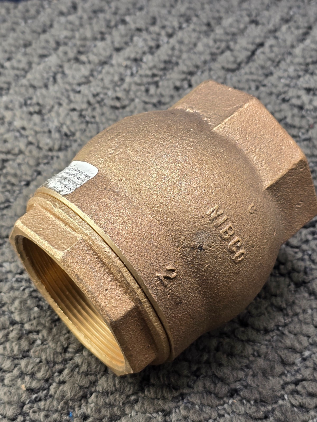 Nibco 2″ Solder Brass Ring Check Valve 250 CWP Threaded Bore Replacement
