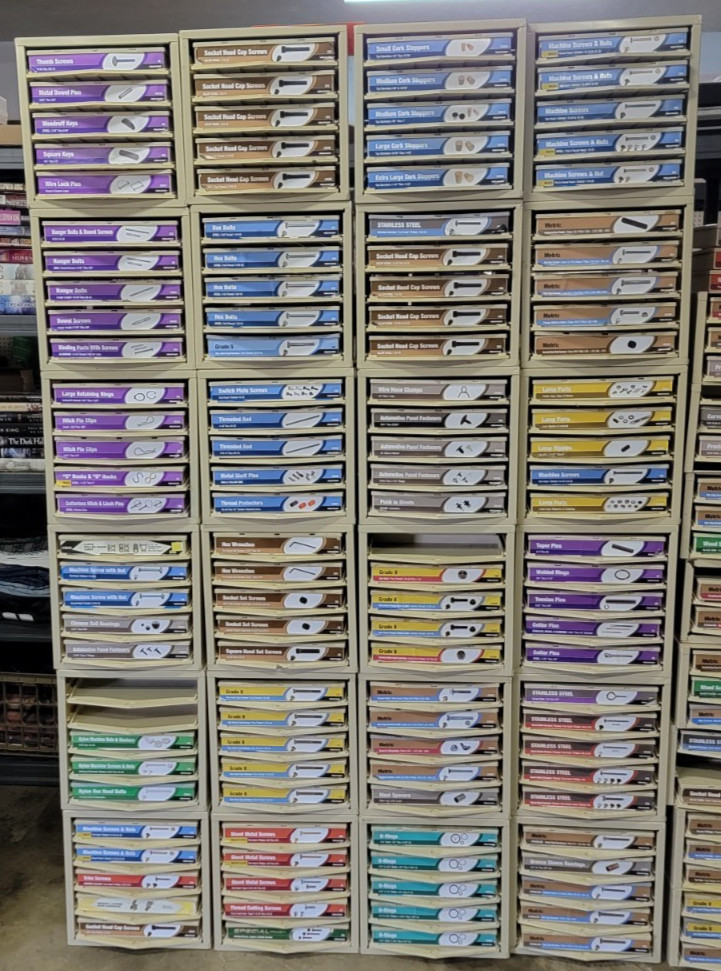 Hillman Hardware Storage Cabinet 5 Drawer Bins Steel Organizer Lego, Parts etc..
