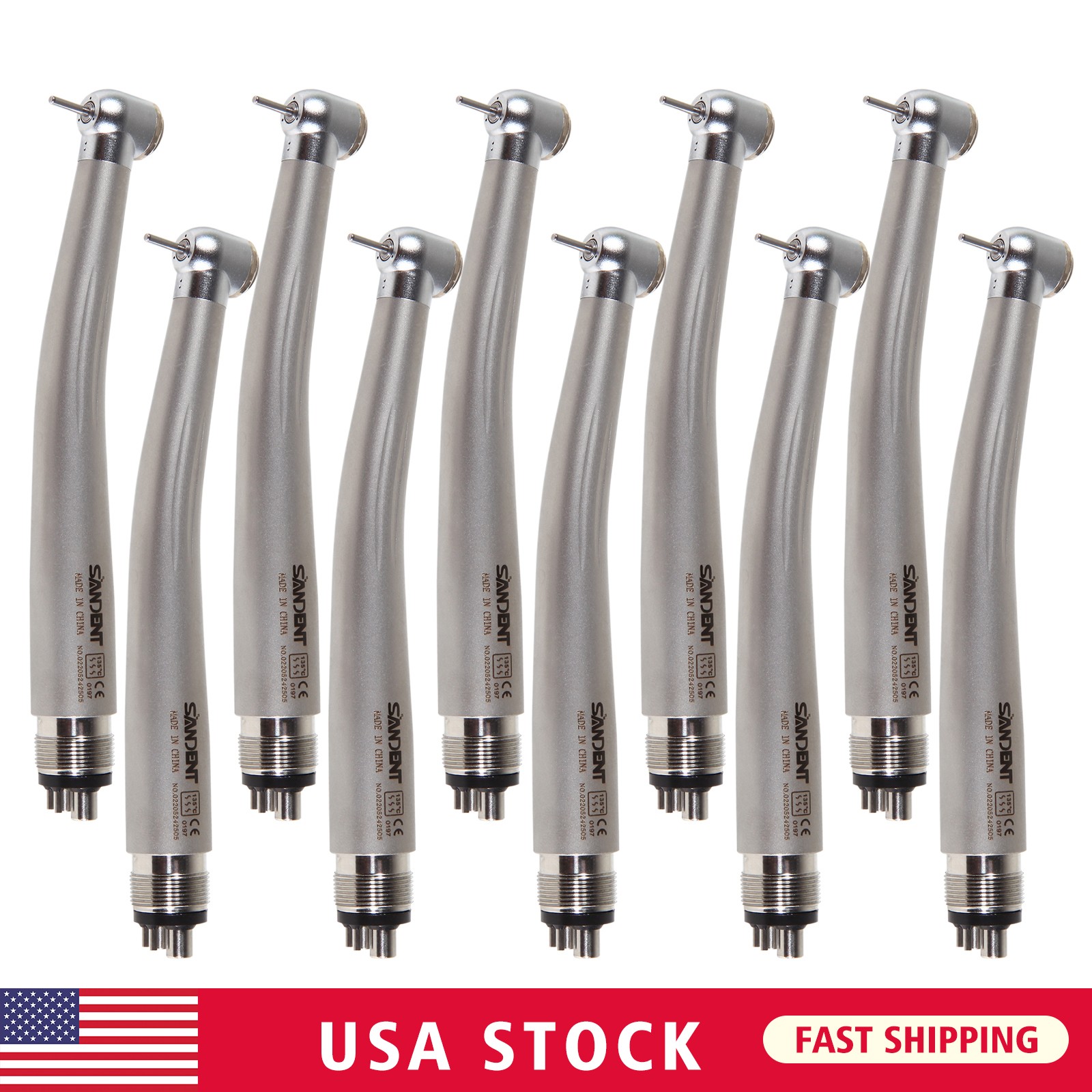SANDENT NSK Style Dental High Speed Handpiece Push Button Turbine 2Hole 4Hole