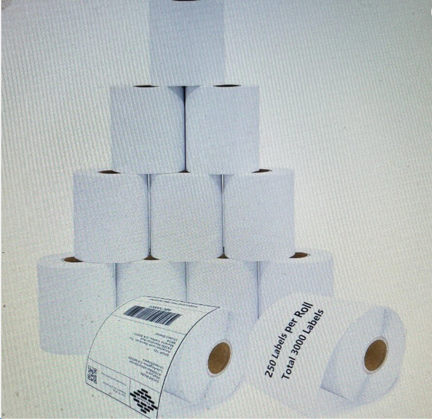 New Carton Wallyard 4″ x 6″ Thermal Labels (12 Rolls / 250 Labels / Roll)