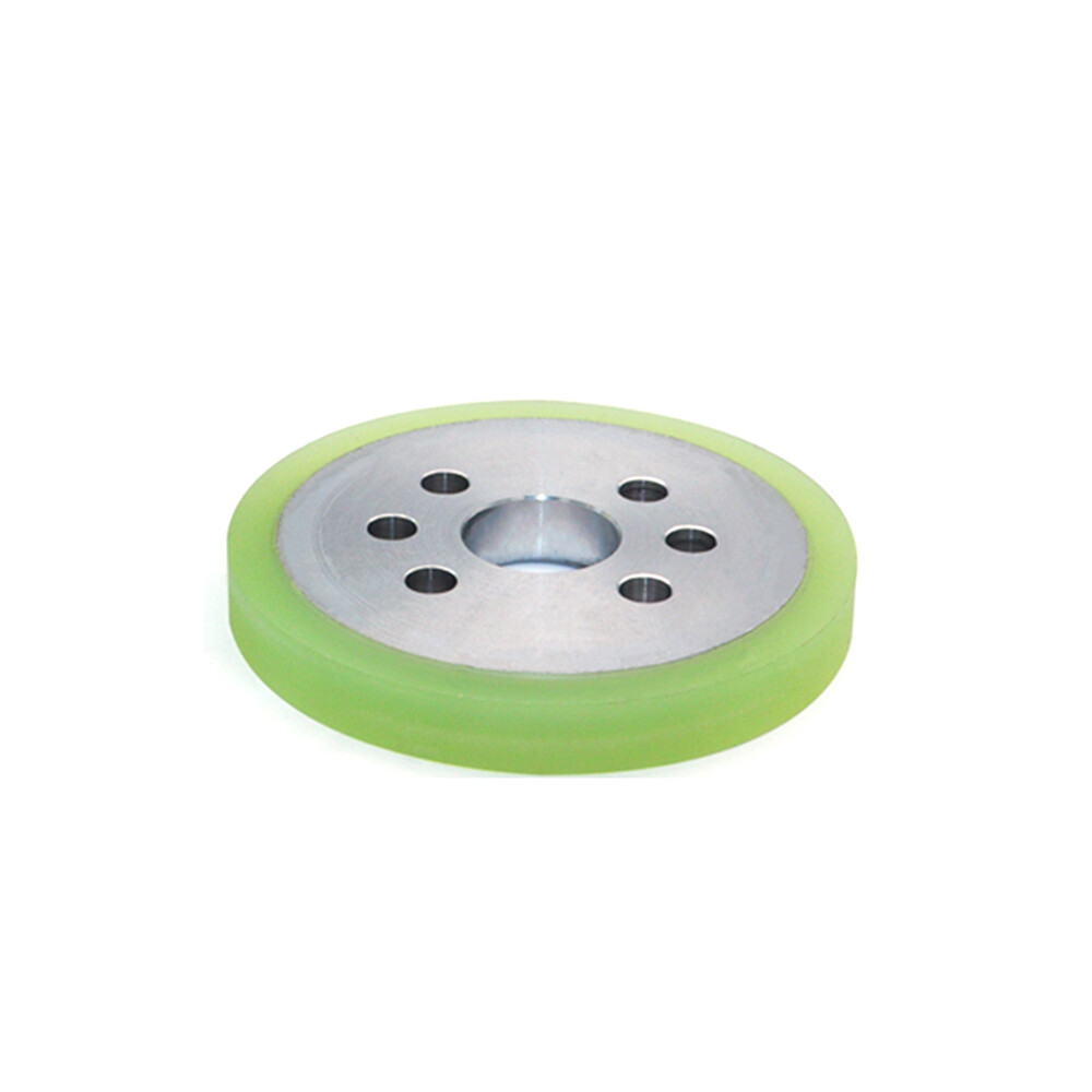 Aluminum Alloy Rubber Coated Roller With Hole Type Drive Pulley/Wheel Dia40-80mm