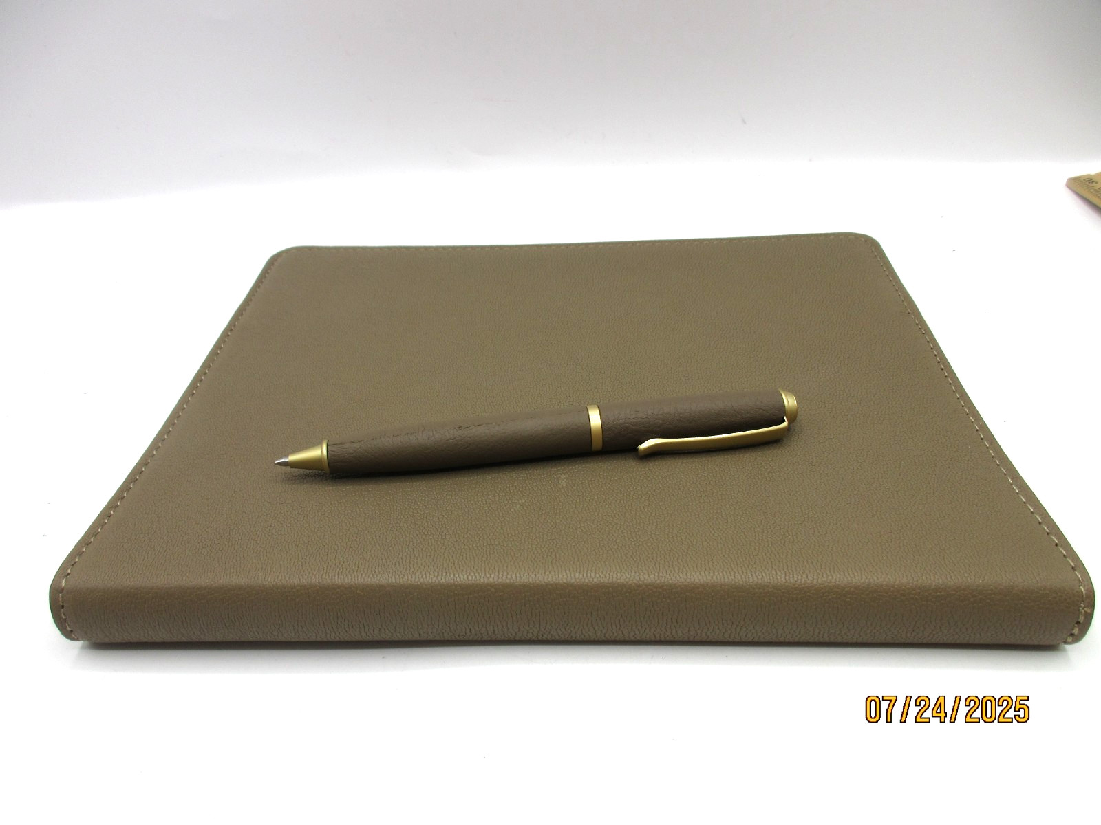Graphic Image Notebook Refillable 9″ Goat Leather Spiral Lined Pages STONE