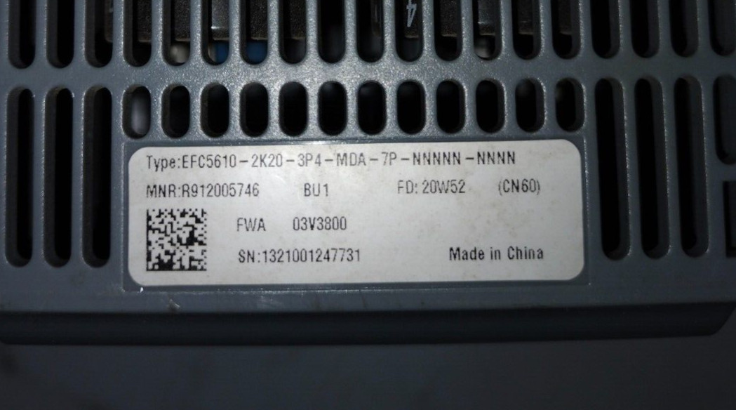 Rexroth EFC5610 EFC5610-2K20-3P4-MDA-7P-NNNNN-NNNN Frequency Converter
