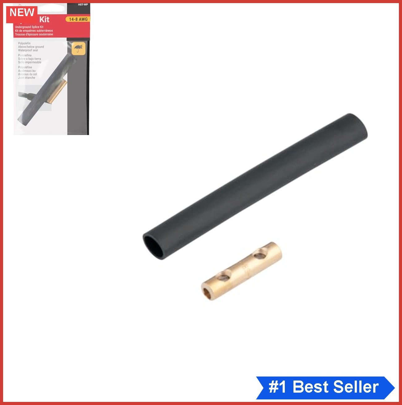 Well Pipe Splice Kit 14-8 AWG Waterproof Heat Shrink Tubing Underwater Cable