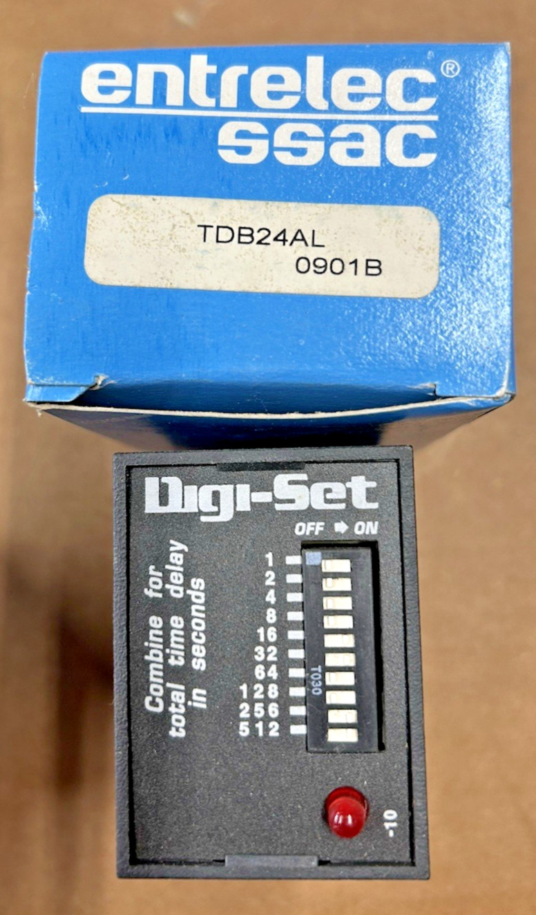 ENTRELEC SSAC TDB24AL 0901B Relay 24vdc Digi-Set, NEW