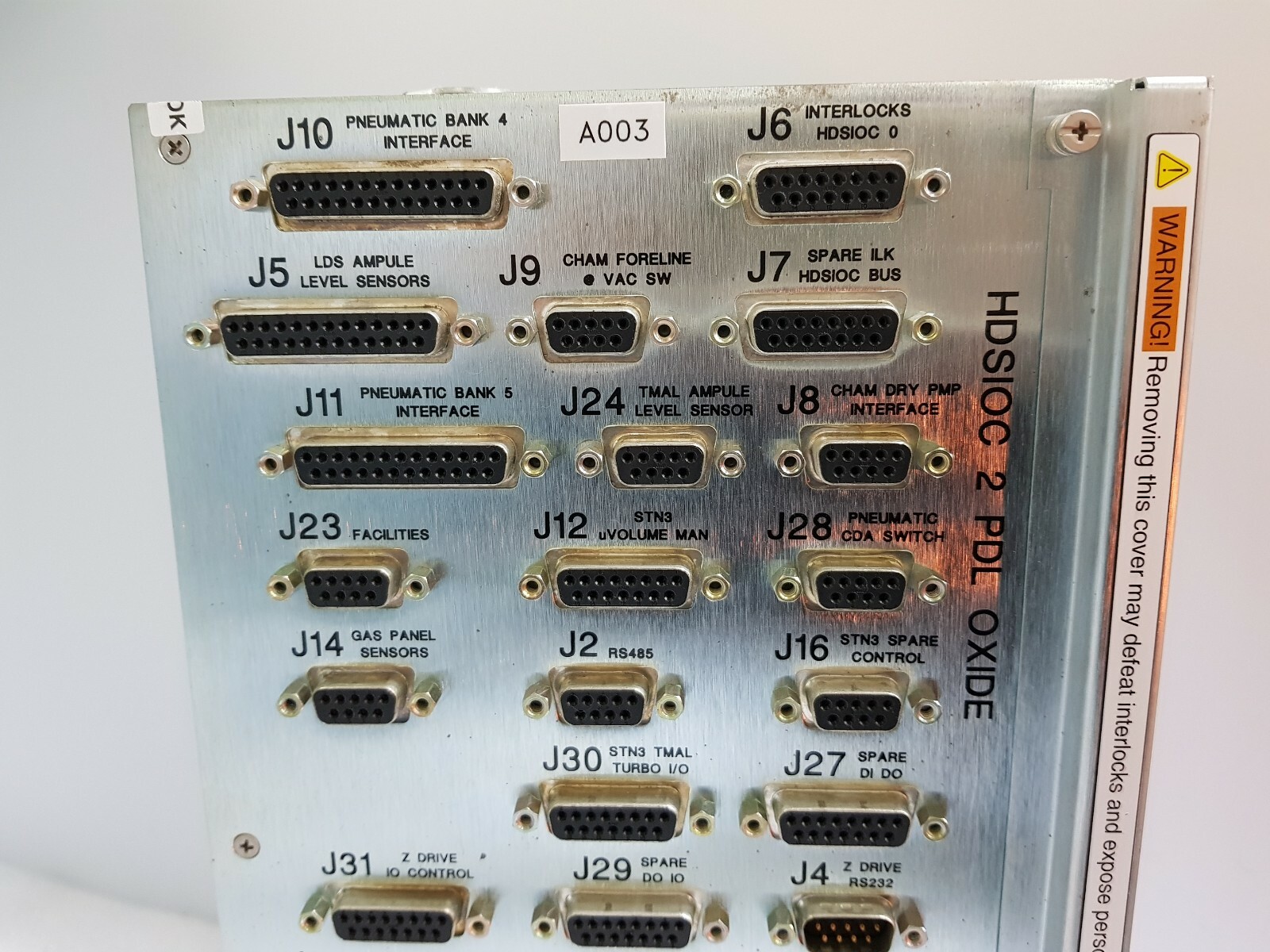 Novellus Systems 02-304957-00 HDSIOC PDL OXIDE2 VERSION 5.0