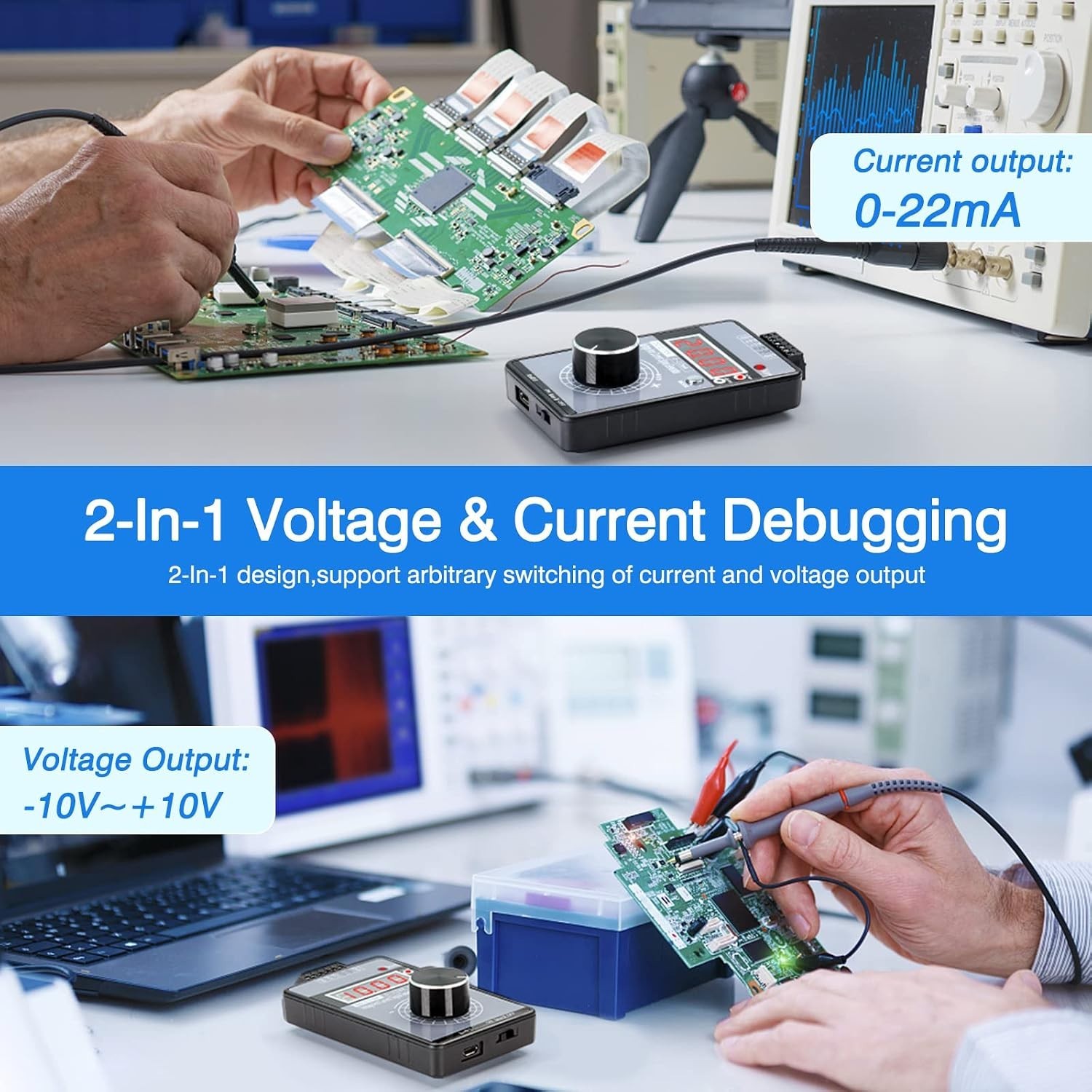 0-10V 0/4-20mA Current Voltage Signal Generator, 4-Digit Display | Interface …