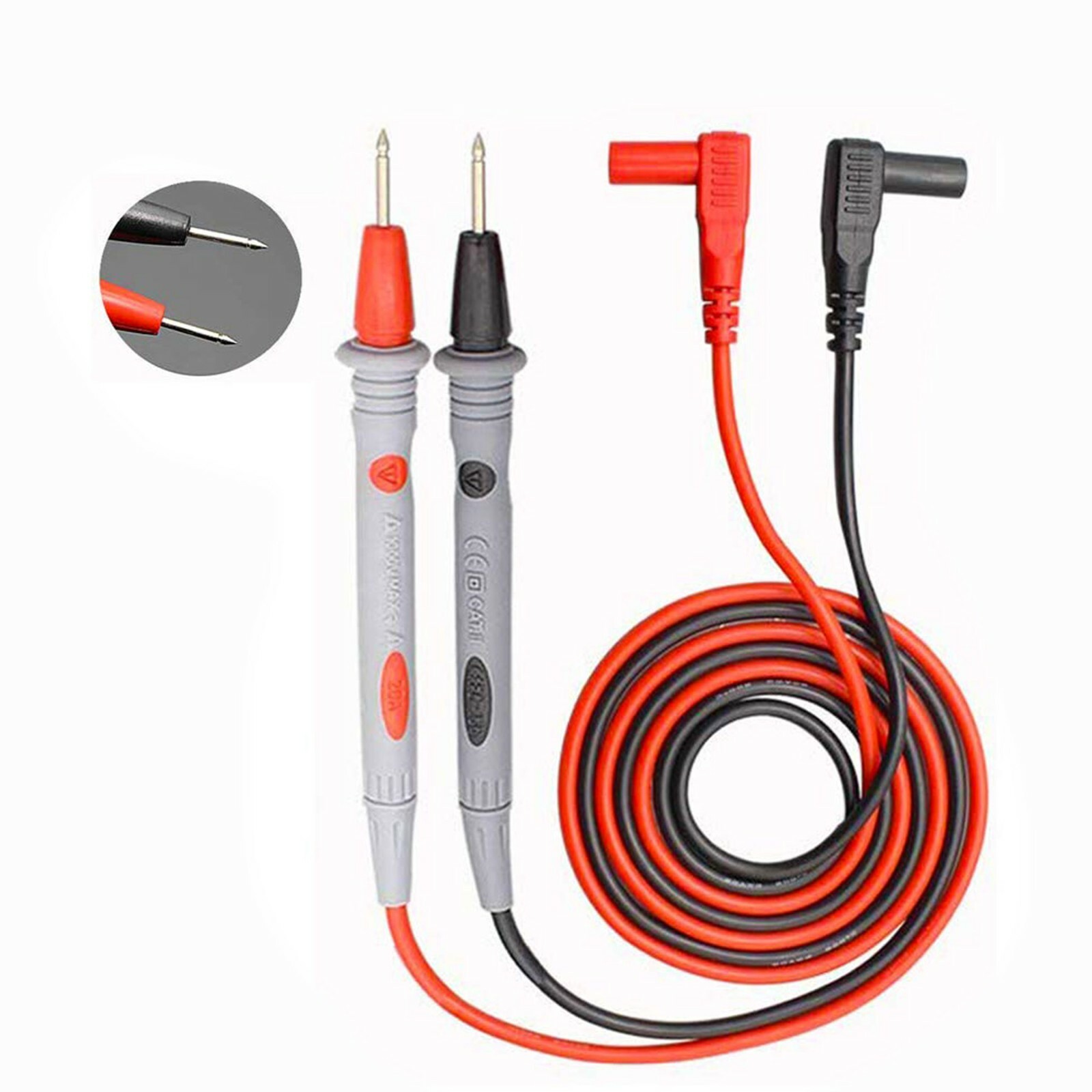 Fluke Compatible Hard Point Test Leads Set for Multimeter Meter Probes USA SHIP